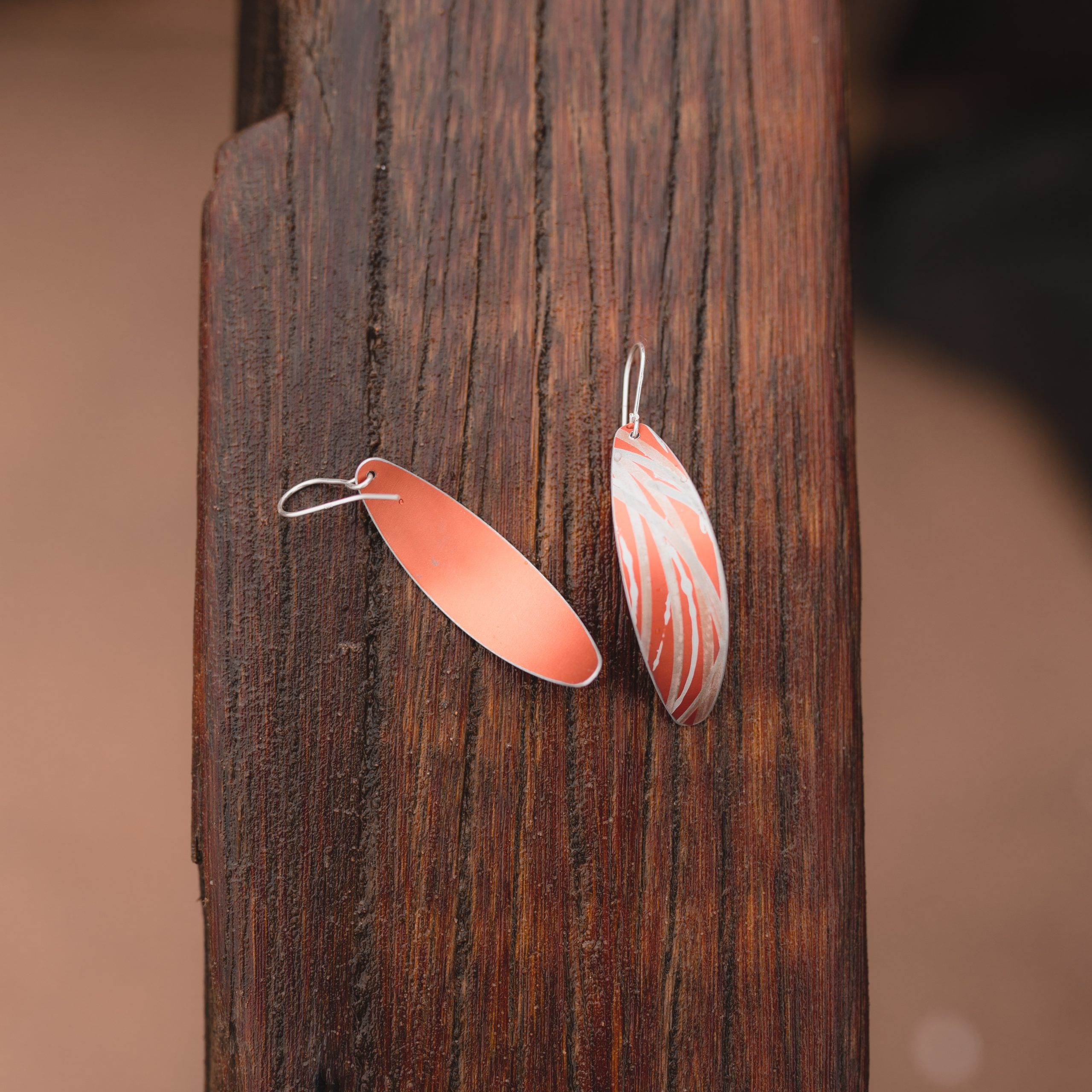 rust curve earrings rachel-stowe