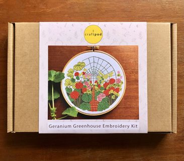 Geranium Greenhouse Embroidery Kit