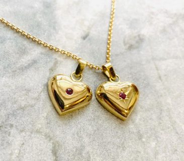 Heart Pendants - Ryby and 18ct, 9ct SMO yellow gold