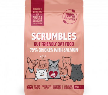 Scrumbles Dry Cat Adult & Seniors Salmon 750g