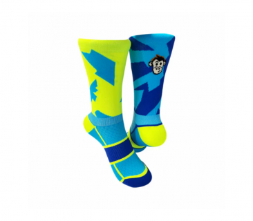 PODIUM BOLT SPORTS SOCKS: BlUE + YELLOW