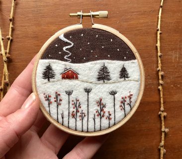 Winter Landscape Embroidery Kit