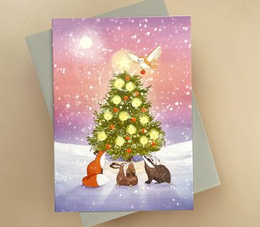 Around the Fir Tree Christmas Card